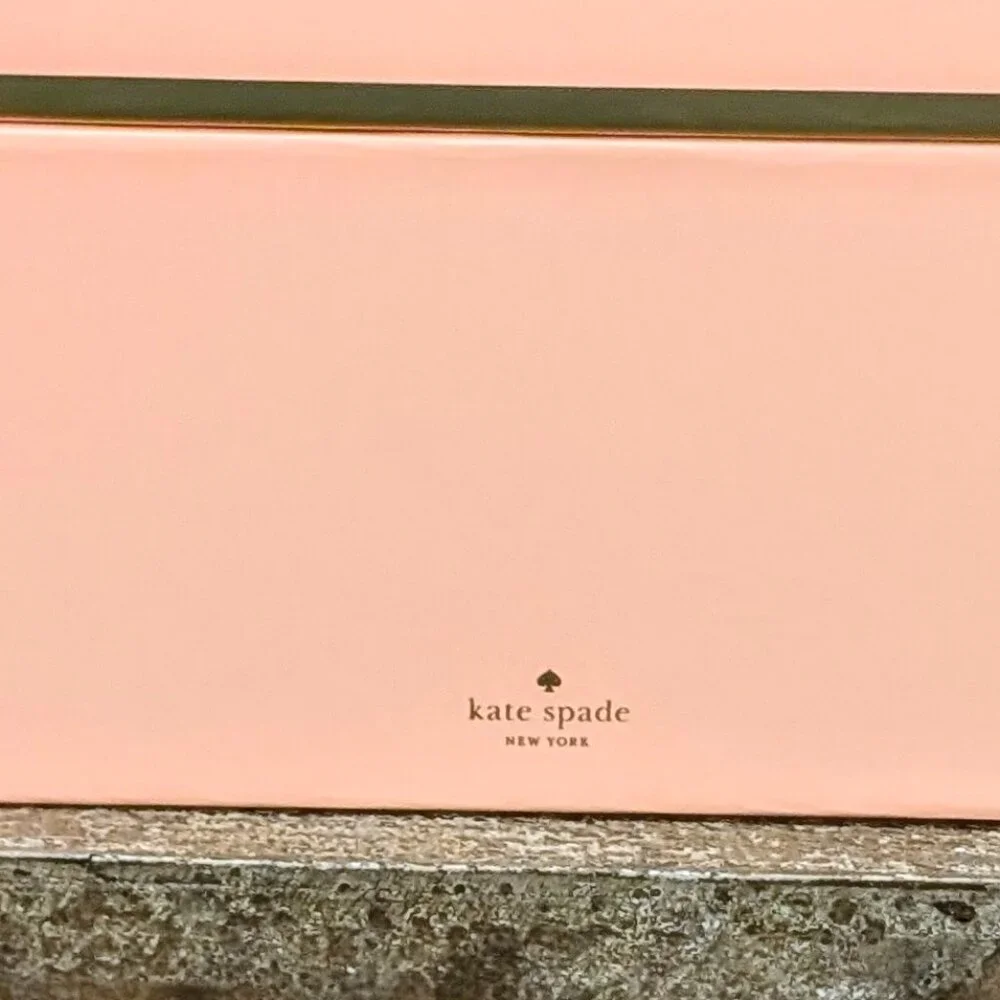 NWT♠️KATE SPADE Small Nesting Box - Light Coral & Neon Orange - Picture 4 of 8